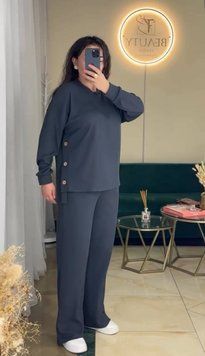 Костюм из рубчика LAVENTA, штаны палаццо и кофта 2427 фото