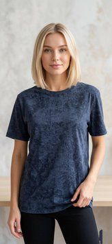 Женская футболка oversize базовая свободного кроя с мраморным принтом П257 фото